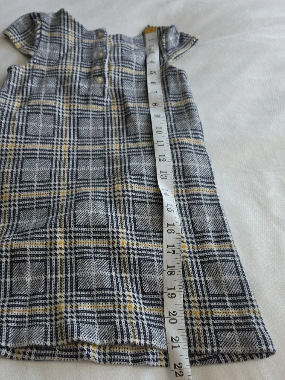 JANIE AND JACK | Plaid Ruffle Cap Sleeve Cotton Sweater Dress Preppy Fall | 4